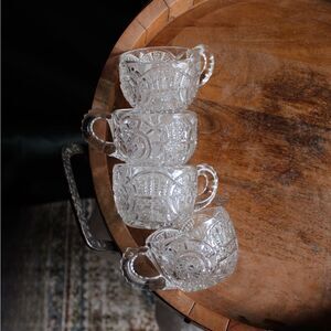 Set of Imperial Glasses Broken Arches Pattern Punch Cups